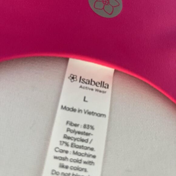 NWT Hot pink Isabella active wear tank top. Size large. - Picture 6 of 6